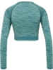 Hummel Longsleeve "Mt Saga Seamless Crop T-Shirt Ls" in Blau
