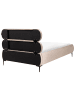 Beliani Doppelbett LESSAY in Beige/Schwarz - (W) 135 x (H) 103 x (L) 213 cm