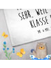 Mr. & Mrs. Panda Gästehandtuch Flamingo Stolz mit Spruch in Weiß