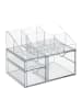 relaxdays Make Up Organizer in Transparent - (B)25,5 x (H)18 x (T)17,5 cm