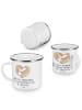 Mr. & Mrs. Panda Emaille Tasse 2. Hochzeitstag Baumwollhochzeit ... in Transparent