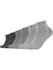 s.Oliver Baumwolle Unisex-Kurzsocken 6 Paar in grau/anthrazit