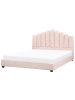 Beliani Doppelbett VINCENNES in Rosa/Schwarz - (W) 185 x (H) 124 x (L) 213 cm