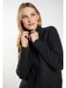 DreiMaster Vintage Damen Strickpullover in Dunkelgrau Melange