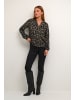 Kaffe Langarm-Bluse KAjalie Regular fit in Fallen Rock/Black Graphic Line