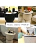 COOTAB Cooler Table 3-in-1 Loungetisch mit Acryl-Kühler Paris 43 cm in Champagner/Schwarz