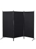 HOMCOM Paravant-253L x 50B x 182H cm-Schwarz