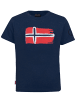 Trollkids  T-Shirt "Oslo" in Marineblau / Orange