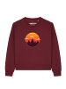 wat? Apparel Sweatshirt Sunset forest in Weinrot