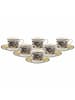 Villeroy & Boch 6er Set Frühstückstassen mit Untertassen Audun Ferme in Bunt 270 ml