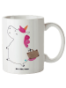 Mr. & Mrs. Panda Keramiktasse Einhorn Koffer ohne Spruch in Weiß