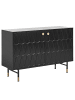 Beliani Sideboard ADANTE in Schwarz/Gold - (W) 120 x (H) 82 x (L) 40 cm