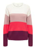 JACQUELINE de YONG Gestreifter Feinstrick Pullover Langarm Sweater JDYNEWELANOR in Rosa