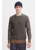 BLEND Strickpullover BHGandolf 20705583ME Strickpullover mit farblich abgesetzten Akzenten in Braun