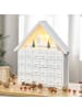 HOMCOM Weihnachts-Adventskalender-39B x 9T x 42H cm-Weiß