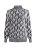 Usha Damen Strick Pullover in Wollweiss Blau