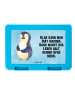 Mr. & Mrs. Panda Bento Box Pinguin Diät mit Spruch in Eisblau
