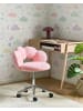 Beliani Bürostuhl WHIZZY in Rosa/Silber - (W) 59 x (H) 64 x (L) 50 cm