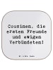 Mr. & Mrs. Panda Flaschenuntersetzer Spruch Cousine Freunde mit ... in Weiß