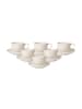 Villeroy & Boch 6er Set Kaffeetassen mit Untertassen For Me in 160 ml in weiß
