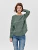 ONLY Dünner Strick Pullover Langarm Stretch Sweater Basic ONLCAVIAR in Grün