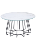 Beliani Couchtisch BERNIE in Weiß/Schwarz - (W) 80 x (H) 40 x (L) 80 cm