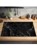 OnlyWow Herdabdeckplatte Marmorstil weiß schwarz