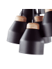 Beliani Pendelleuchten CESTOS in Schwarz/Braun - (W) 12 x (H) 68 x (L) 12 cm