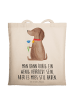 Mr. & Mrs. Panda Umhängetasche Hund Blume mit Spruch in Creme