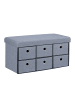 relaxdays Sitzbank in Grau - (B)76 x (H)39 x (T)38 cm