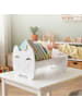 relaxdays Kinder-Bücherregal "Katze" in Weiß – (B)21,5 x (H)32 x (T)19,5 cm