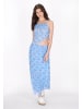 myMo Women Top in blue multicolor
