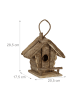relaxdays Vogelhaus in Natur - (B)20,5x (H)28,5 x (T)17,5 cm