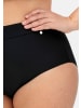 sheego Highwaist-Bikini-Hose in schwarz