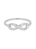 Adeliás Damen 925 Silber Ring mit funkelnden Zirkonia Ringweite 58 in silber