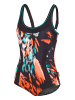 BECO the world of aquasports Badeanzug Feathers in schwarz-bunt