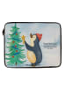Mr. & Mrs. Panda Notebook Tasche Pinguin Weihnachtsbaum Design m... in Weiß