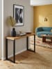 KADIMA DESIGN Konsolentisch Eiche-Dekor / Schwarz 120x39x75,5 cm Design Anrichte