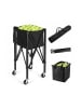 relaxdays Tennis Ballwagen in Schwarz - (B)41 x (H)90 x (T)41 cm