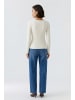 Oui Langarmshirt Spitze in gardenia