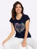 Sieh an! Kurzarmshirt in marine-orchidee