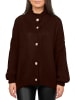 Reichstadt Damen Relaxed Fit Strickjacke Oversized-Look in Brown