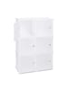 relaxdays Regalsystem in Weiß - (B)66 x (H)98 x (T)32 cm