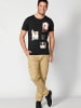KOROSHI Kurzarm T-Shirt in schwarz