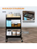 HOMCOM Küchenwagen in Schwarz 45L x 31B x 79,4H cm
