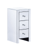 Beliani Nachttisch LORRIS in Silber - (W) 30 x (H) 60 x (L) 30 cm