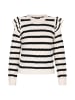 DreiMaster Damen Pullover in Schwarz Weiss Streifen