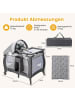 COSTWAY 4 in 1 Beistellbett in Grau