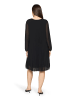 BETTY & CO Chiffonkleid mit Plissee in Schwarz