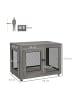 Pawhut Hundekäfig Grau 94L x 60B x 71,5H cm